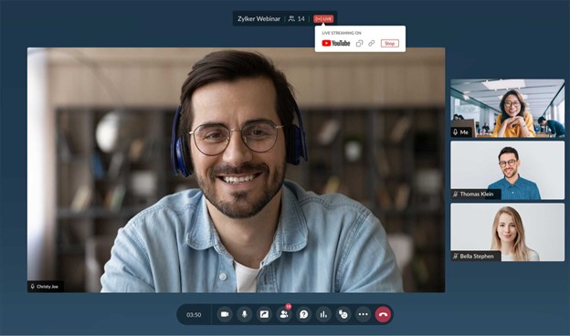 screenshot of Zoho Webinar